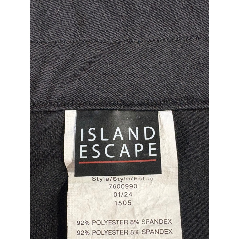 Island Escape Womens Black Board Shorts Swim Bottoms Lace Up 7600990 Size 12 - Picture 4 of 6